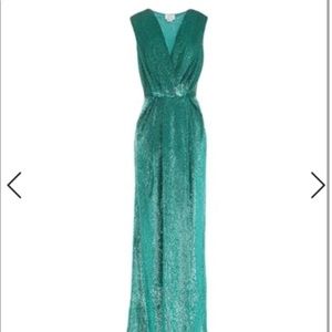 Elisabetta Franchi Long Dress Gown Sequin Blue Green
